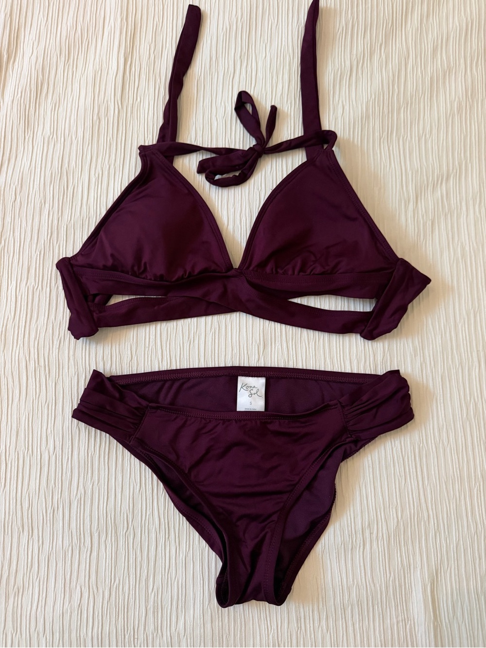 Kona Sol Deep Plum Swim Bottoms